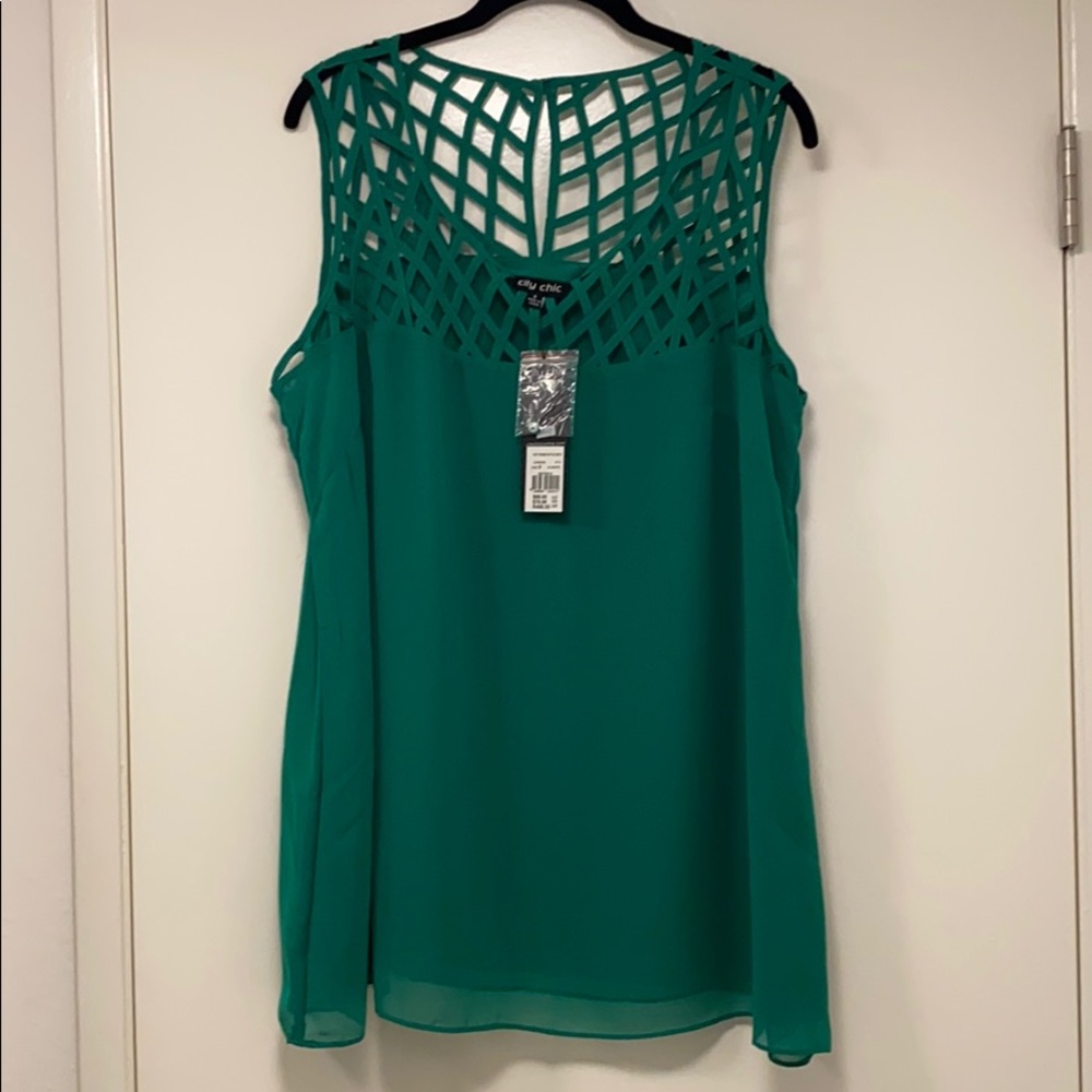 Jade green tank top - never worn